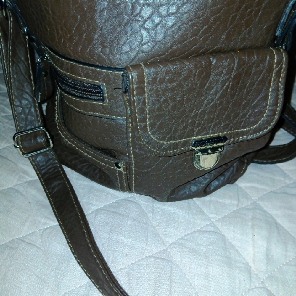 Brown Textured Backpack - image 1